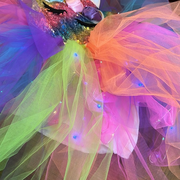 Little girls light-up Rainbow unicorn tutu dress - Picture 5 of 6
